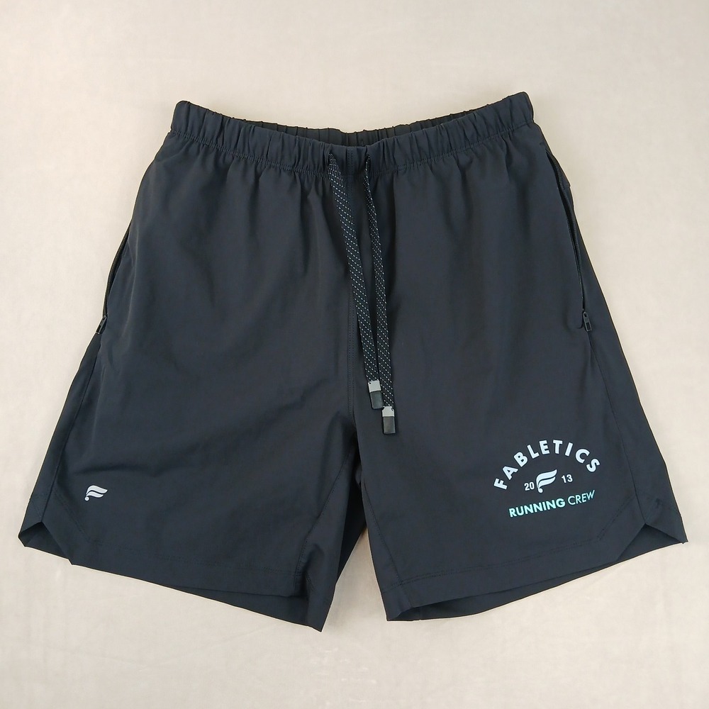 Fabletics Running Mens Small 7" Black Performance Stretch Lined W/ Pockets